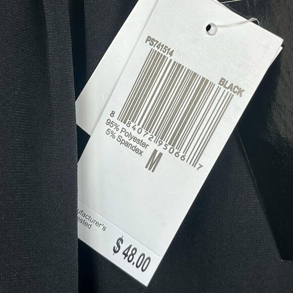 Premise Studio Women’s Top Blouse Size Medium Long Sleeve Silver Balls in Black - Picture 6 of 9